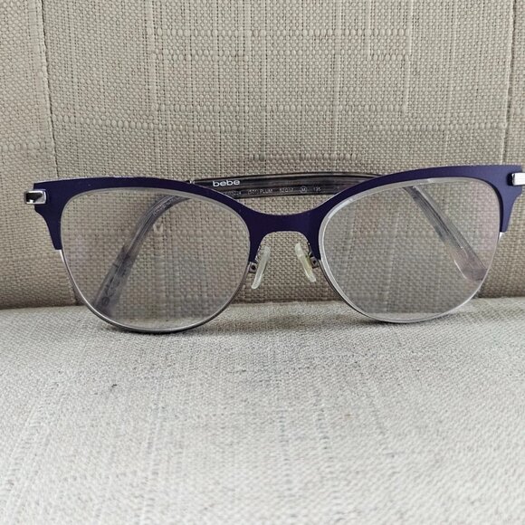 bebe Women Glasses Frame BB5224 Plum Tone Eye Wear Eyeglasses 52[]17 135 - Picture 3 of 12